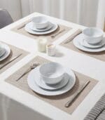 FEELINGS 12 PCS STONEWARE DINNER SET - Serves 4 (White) - Image 5