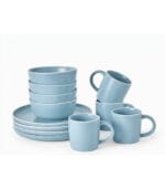 FEELINGS 12 PCS STONEWARE DINNER SET - Serves 4 (Pastel Light Blue) - Image 2