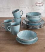 FEELINGS 16 PCS STONEWARE DINNER SET - Serves 4 (Sky Blue) - Image 4