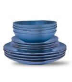 FEELINGS 12 PCS STONEWARE DINNER SET - Serves 4 (Blue)