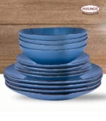 FEELINGS 12 PCS STONEWARE DINNER SET - Serves 4 (Blue) - Image 3