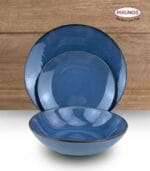FEELINGS 12 PCS STONEWARE DINNER SET - Serves 4 (Blue) - Image 4
