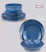 FEELINGS 12 PCS STONEWARE DINNER SET - Serves 4 (Blue) - Image 5