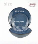 FEELINGS 12 PCS STONEWARE DINNER SET - Serves 4 (Blue) - Image 6