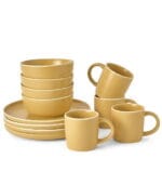 FEELINGS 12 PCS STONEWARE DINNER SET - Serves 4 (Yellow)