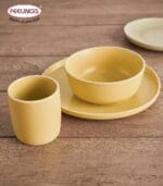 FEELINGS 12 PCS STONEWARE DINNER SET - Serves 4 (Yellow) - Image 5