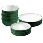 FEELINGS 12 PCS STONEWARE DINNER SET - Serves 4 (Green)