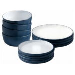 FEELINGS 12 PCS STONEWARE DINNER SET - Serves 4 (Dark Blue)