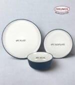 FEELINGS 12 PCS STONEWARE DINNER SET - Serves 4 (Dark Blue) - Image 2