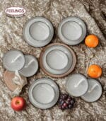 FEELINGS 12 PCS STONEWARE DINNER SET - Serves 4 (Dark Blue) - Image 4