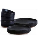 FEELINGS 12 PCS STONEWARE DINNER SET - Serves 4 (Black)