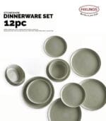 FEELINGS 12 PCS STONEWARE DINNER SET - Serves 4 (Green Gray) - Image 5