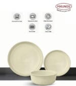 FEELINGS 12 PCS STONEWARE DINNER SET - Serves 4 (Ivory) - Image 3
