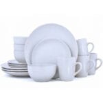 FEELINGS 16 PCS STONEWARE DINNER SET - Serves 4 (Solid White)