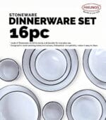 FEELINGS 16 PCS STONEWARE DINNER SET - Serves 4 (White and Black) - Image 4