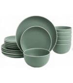 FEELINGS 18 PCS STONEWARE DINNER SET - Serves 6 (Green)