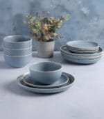 FEELINGS 18 PCS STONEWARE DINNER SET - Serves 6 (Blue) - Image 3