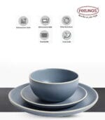 FEELINGS 18 PCS STONEWARE DINNER SET - Serves 6 (Blue) - Image 5