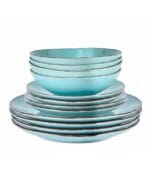 FEELINGS 12 PCS STONEWARE DINNER SET - Serves 4 (Sky Blue)
