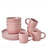 FEELINGS 12 PCS STONEWARE DINNER SET - Serves 4 (Pink)