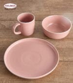 FEELINGS 12 PCS STONEWARE DINNER SET - Serves 4 (Pink) - Image 4