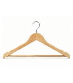 FEELINGS Wooden Hangers 24-piece, Non-Slip Clothes with Notches, for Wardrobe, Cloth Display Rack, Space Saving Closet Storage Organizer, Hanger - Beige - Image 2