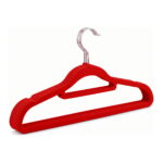 FEELINGS Velvet Hangers - 12 PCs Set, Red