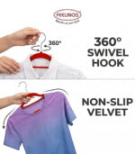 FEELINGS Velvet Hangers - 12 PCs Set, Red - Image 4