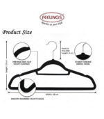 FEELINGS Velvet Hanger Set, Black - 12 PC - Image 3