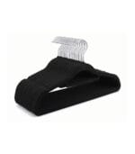 FEELINGS Velvet Hanger - 24 Pc Set,Assorted Packing, Black