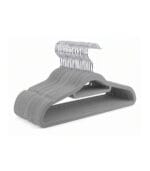 FEELINGS Velvet Hangers - 24 Pc Set,Grey