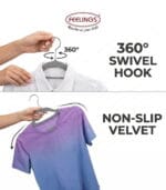 FEELINGS Velvet Hangers - 24 Pc Set,Grey - Image 5