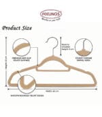 FEELINGS Velvet Hangers - 12 Pc Set, Beige - Image 3