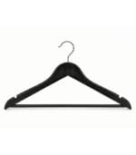FEELINGS Wooden Hangers 12-piece Non-Slip Clothes with Notches, for Wardrobe, Space Saving Closet Storage Organizer, Hanger - Black - Image 2