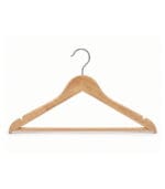 FEELINGS 12-piece Wooden Hangers Non-Slip Clothes Hanger with Notches for Wardrobe Cloth Display Rack Space Saving Closet Storage Organizer Hanger, Beige Pack of 12 - Image 2