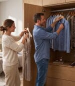FEELINGS 12-piece Wooden Hangers Non-Slip Clothes Hanger with Notches for Wardrobe Cloth Display Rack Space Saving Closet Storage Organizer Hanger, Beige Pack of 12 - Image 7