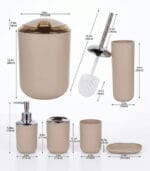 FEELINGS 6-Piece Bathroom Accessory Set - Image 2