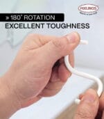 FEELINGS Shower Curtain Rings - 12 Pcs  (White) - Image 5
