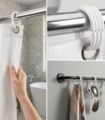 FEELINGS Shower Curtain Rings - 12 Pcs  (White) - Image 7