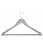FEELINGS WOODEN HANGER 12PCS SET Suit Hanger Cloth Hangers Wooden Clothes Hanger Smooth Finish Wooden Coat Hanger Wooden Hangers for Clothes Dress Suit Grey - Image 2