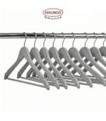 FEELINGS WOODEN HANGER 12PCS SET Suit Hanger Cloth Hangers Wooden Clothes Hanger Smooth Finish Wooden Coat Hanger Wooden Hangers for Clothes Dress Suit Grey - Image 4