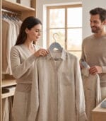 FEELINGS WOODEN HANGER 12PCS SET Suit Hanger Cloth Hangers Wooden Clothes Hanger Smooth Finish Wooden Coat Hanger Wooden Hangers for Clothes Dress Suit Grey - Image 7