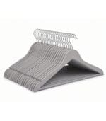 FEELINGS WOODEN HANGER 24PCS SET Suit Hanger Cloth Hangers Wooden Clothes Hanger Smooth Finish Wooden Coat Hanger Wooden Hangers for Clothes Dress Suit Grey