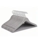 FEELINGS WOODEN HANGER 24PCS SET Suit Hanger Cloth Hangers Wooden Clothes Hanger Smooth Finish Wooden Coat Hanger Wooden Hangers for Clothes Dress Suit Grey