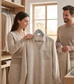 FEELINGS WOODEN HANGER 24PCS SET Suit Hanger Cloth Hangers Wooden Clothes Hanger Smooth Finish Wooden Coat Hanger Wooden Hangers for Clothes Dress Suit Grey - Image 7