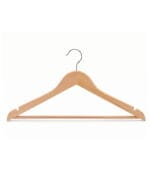 FEELINGS Wooden Hangers with Non-Slip Grip, Set of 12 - Natural Finish, Durable Space-Saving Premium Design for Clothes, Coats, and Jackets - Image 2