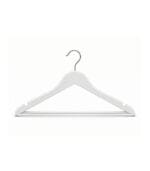 FEELINGS Wooden Appearance Hangers with Non-Slip Grip, Set of 12 - White Finish, Durable Space-Saving Premium Design for Clothes, Coats, and Jackets - Image 2