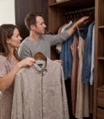 FEELINGS Wooden Hangers with Non-Slip Grip, Set of 24 - Brown Finish, Durable Space-Saving Premium Design for Clothes, Coats, and Jackets - Image 7