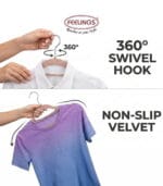 FEELINGS Velvet Hanger Pink, Pack of 12 Set - Image 5