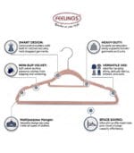 FEELINGS Velvet Hanger Pink, Pack of 24 - Image 6